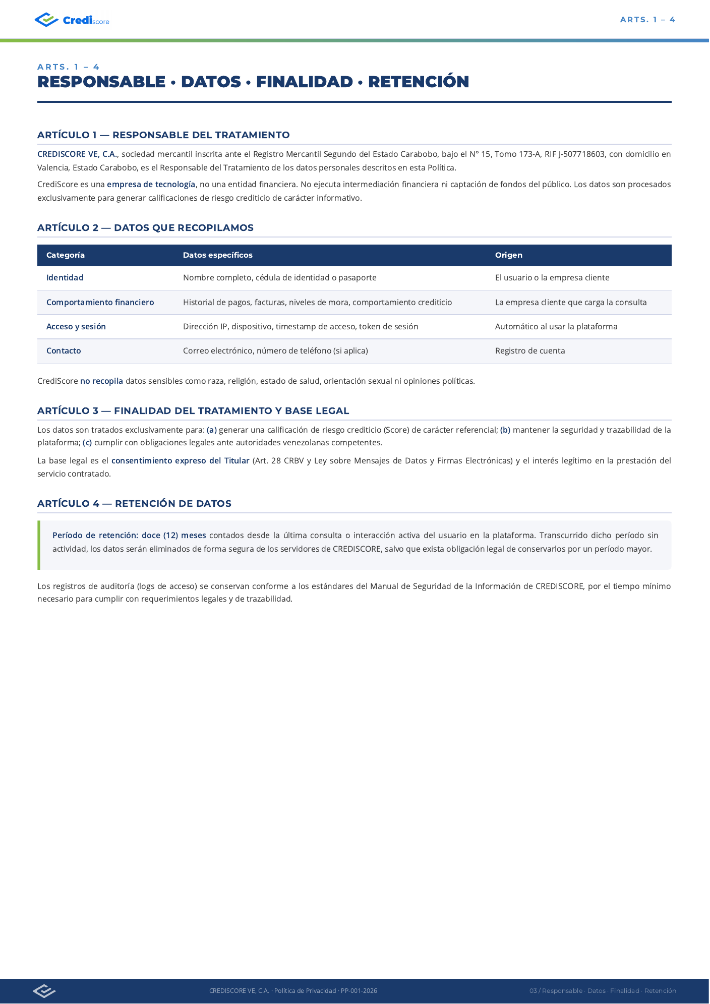 Política de Privacidad - Página 3