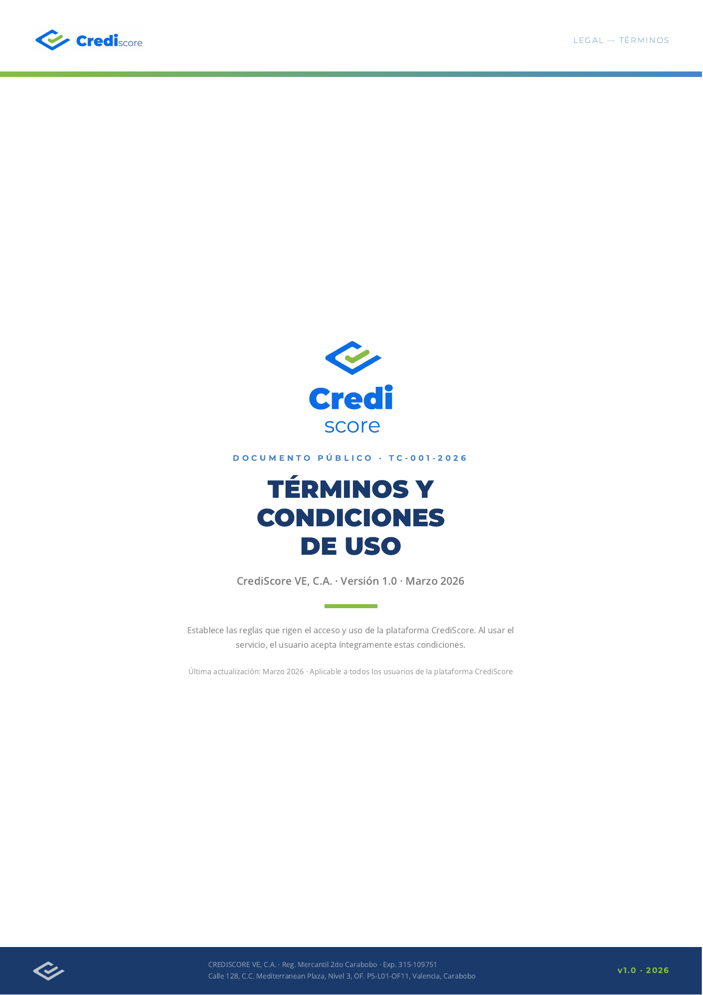 Términos y Condiciones - Página 1