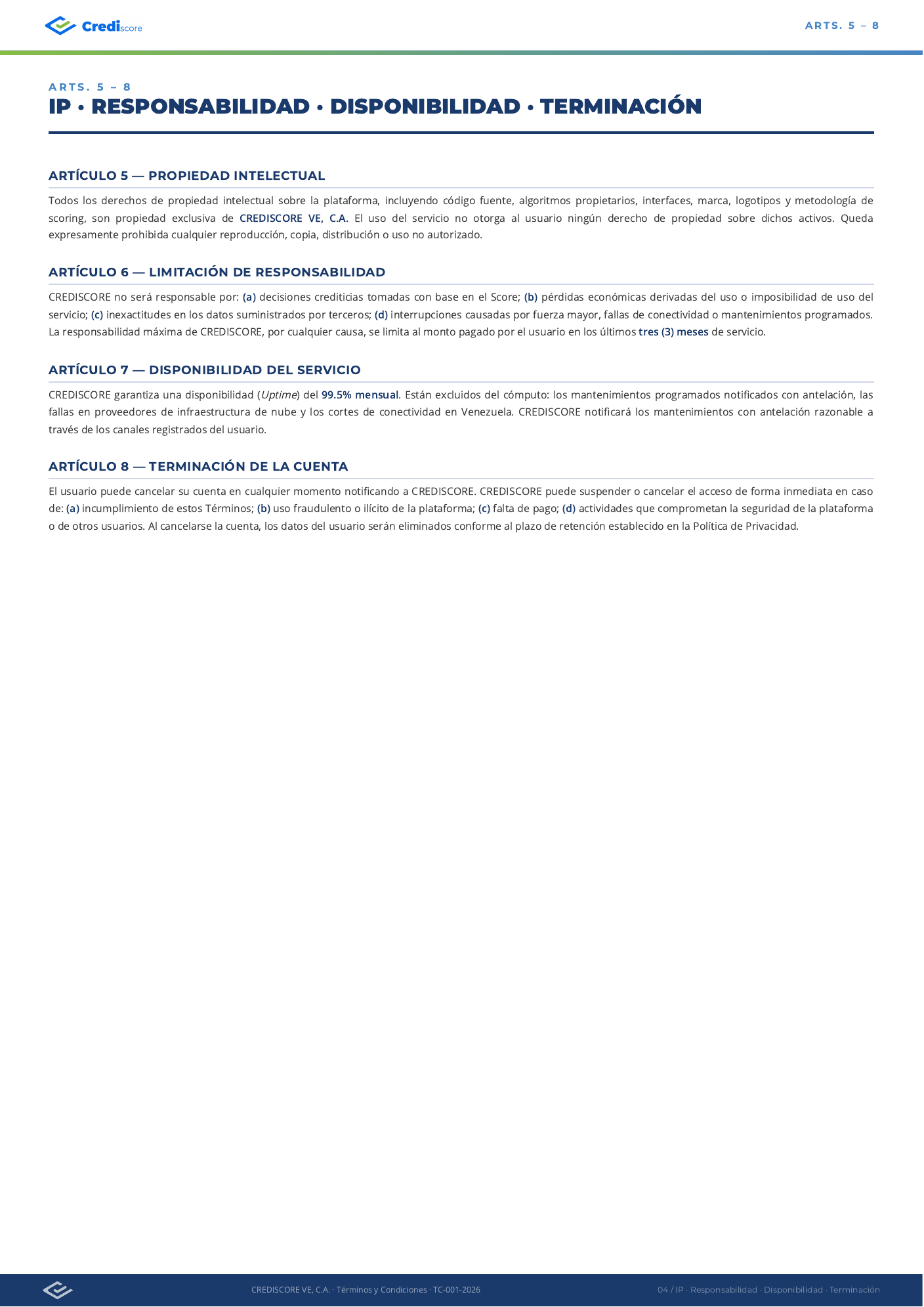 Términos y Condiciones - Página 4